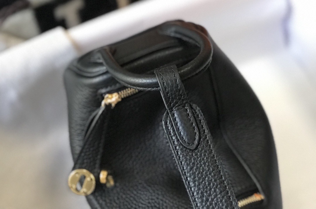 1:1 Replica Hermes Lindy Mini Clemence Bag Black For Women, Women’s Handbags, Shoulder And Crossbody Bags 7.5in/19cm - Image 8