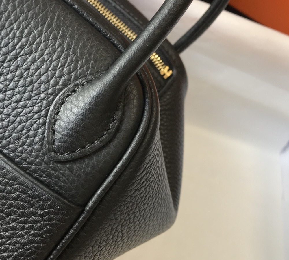 1:1 Replica Hermes Lindy Mini Clemence Bag Black For Women, Women’s Handbags, Shoulder And Crossbody Bags 7.5in/19cm