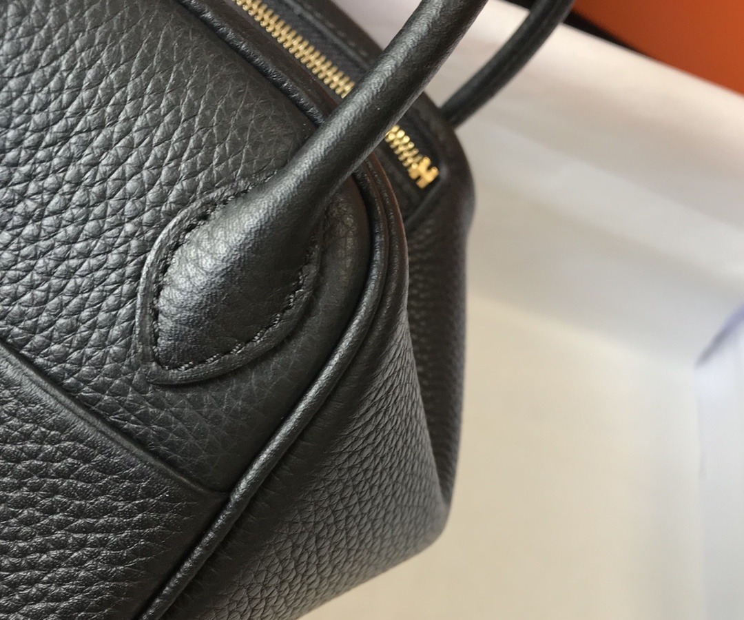 1:1 Replica Hermes Lindy Mini Clemence Bag Black For Women, Women’s Handbags, Shoulder And Crossbody Bags 7.5in/19cm - Image 4