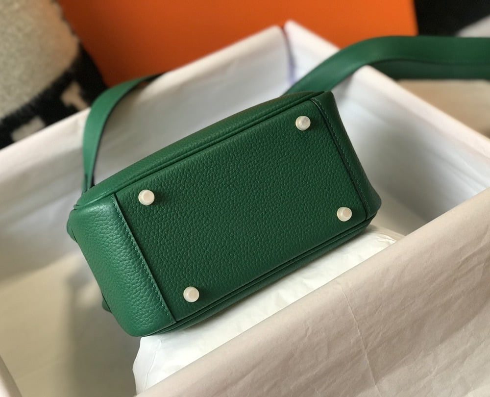 1:1 Replica Hermes Lindy Mini Clemence Bag Green For Women, Women’s Handbags, Shoulder And Crossbody Bags 7.5in/19cm