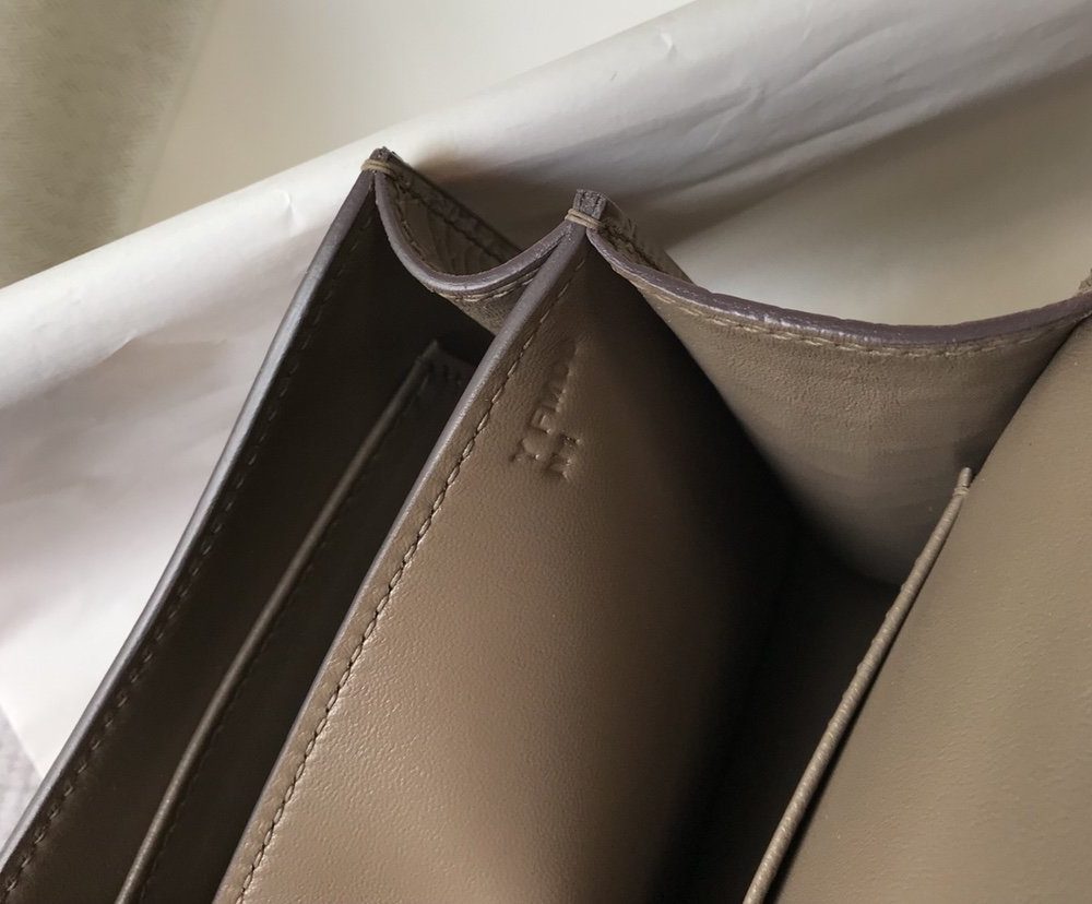 1:1 Replica Hermes Mini Constance Bag Grey For Women Gold Color Hardware 7.1in/18cm