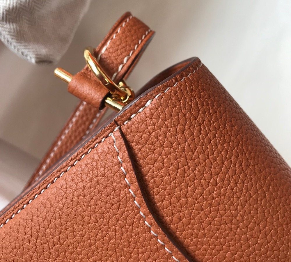 1:1 Replica Hermes Mini Evercolor Sac Roulis 19 Brown For Women, Women's Handbags, Shoulder Bags 7.5in/19cm