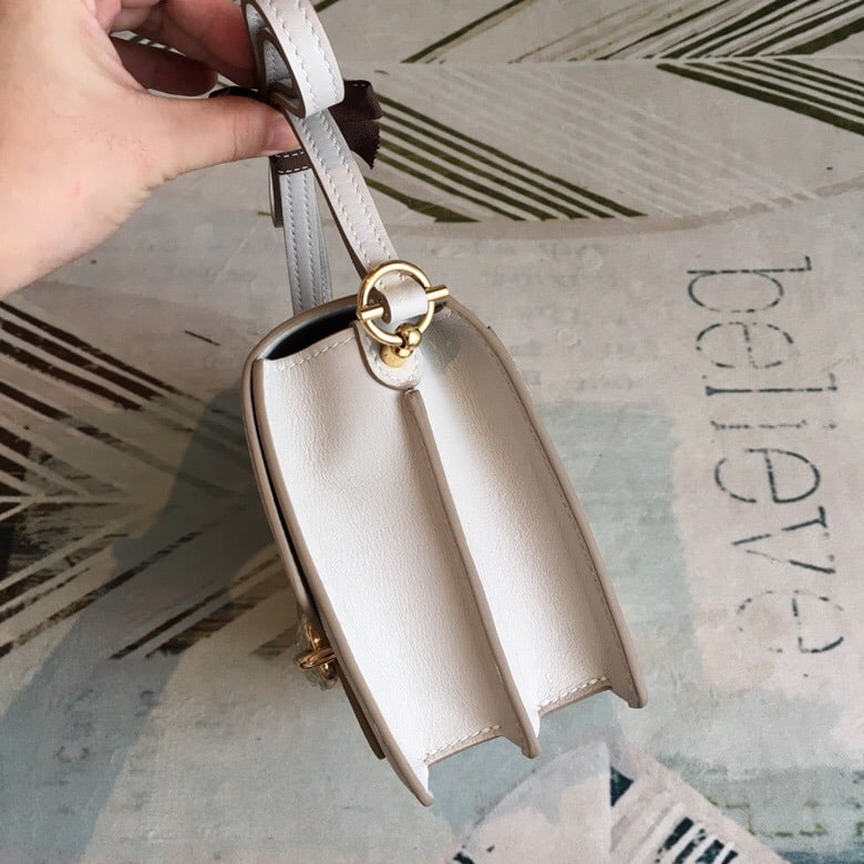 1:1 Replica Hermes Mini Evercolor Sac Roulis 19 White Gold Hardware For Women 7.5in/19cm - Image 2