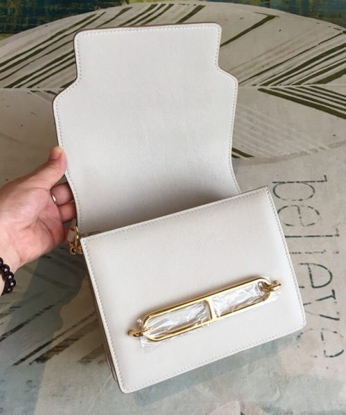 1:1 Replica Hermes Mini Evercolor Sac Roulis 19 White Gold Hardware For Women 7.5in/19cm