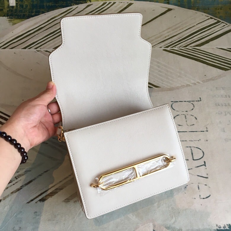 1:1 Replica Hermes Mini Evercolor Sac Roulis 19 White Gold Hardware For Women 7.5in/19cm - Image 6