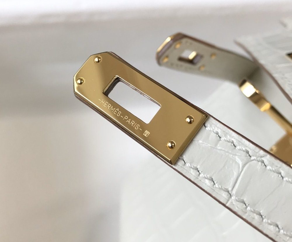 1:1 Replica Hermes Mini Kelly 19 Beton Crocodile Bag For Women, Women's Handbags, Shoulder Bags 7.5in/19cm