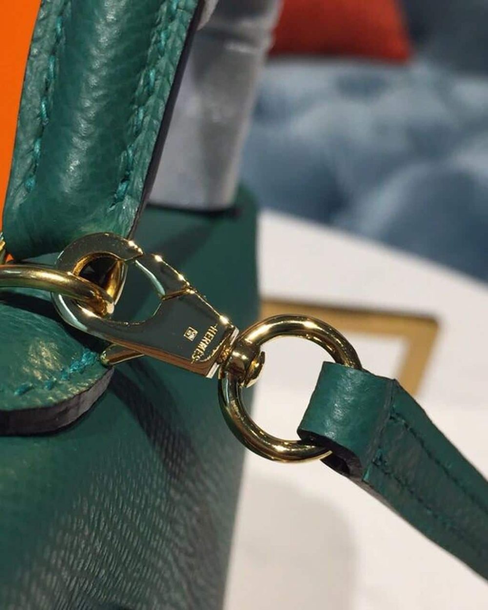 1:1 Replica Hermes Mini Kelly 20 Sellier Epsom Green Bag For Women, Women's Handbags, Shoulder Bags 7.5in/20cm