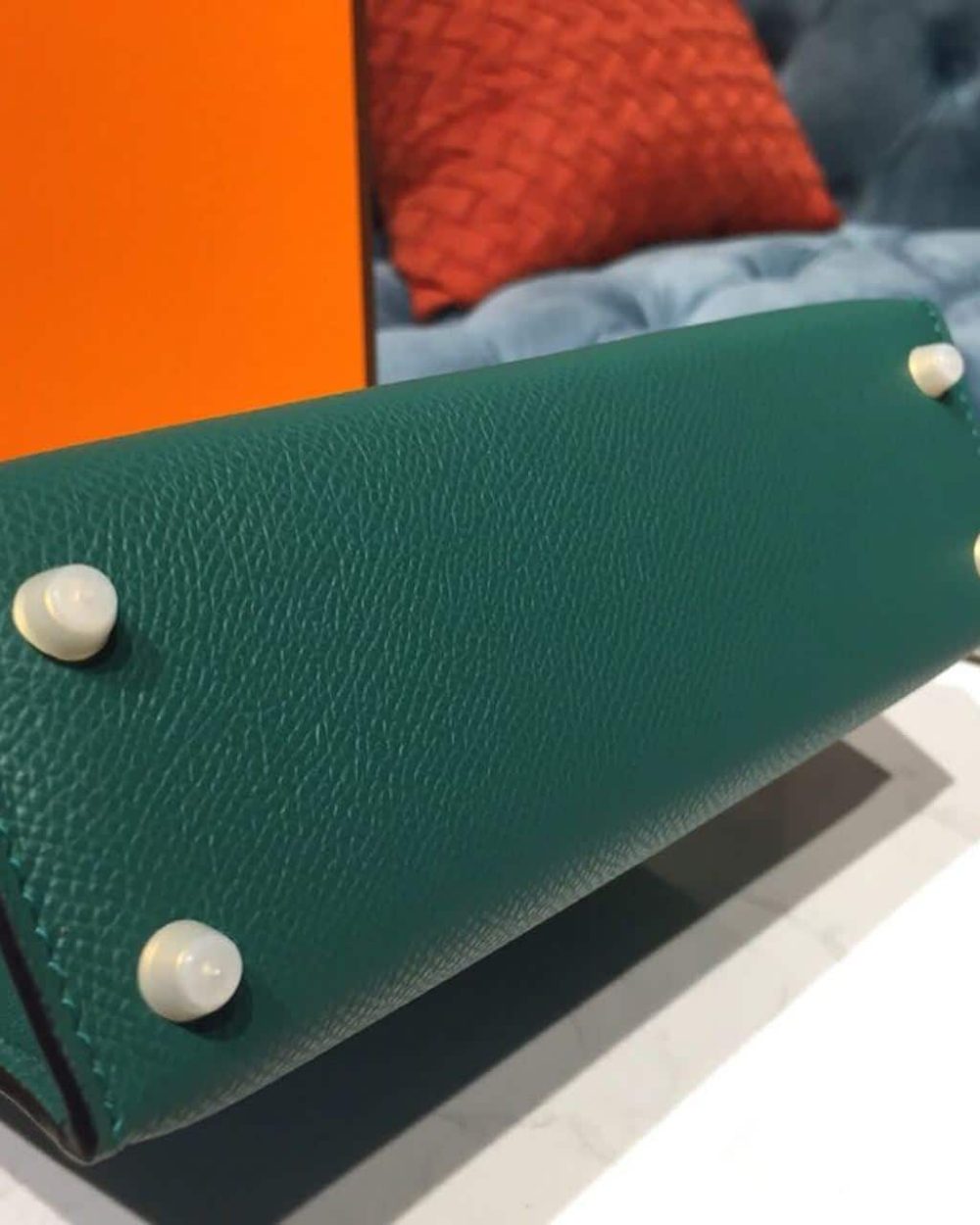 1:1 Replica Hermes Mini Kelly 20 Sellier Epsom Green Bag For Women, Women's Handbags, Shoulder Bags 7.5in/20cm