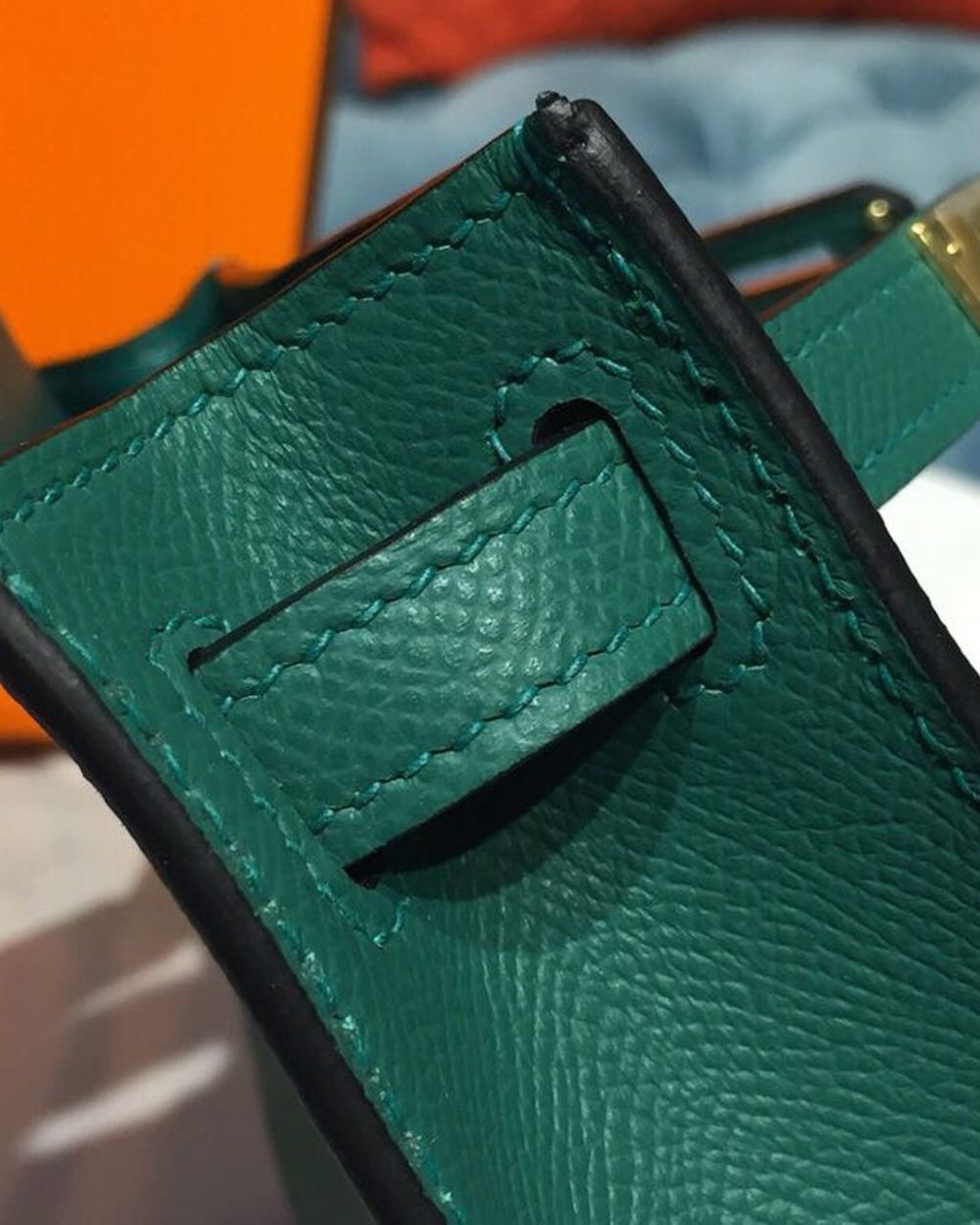 1:1 Replica Hermes Mini Kelly 20 Sellier Epsom Green Bag For Women, Women's Handbags, Shoulder Bags 7.5in/20cm