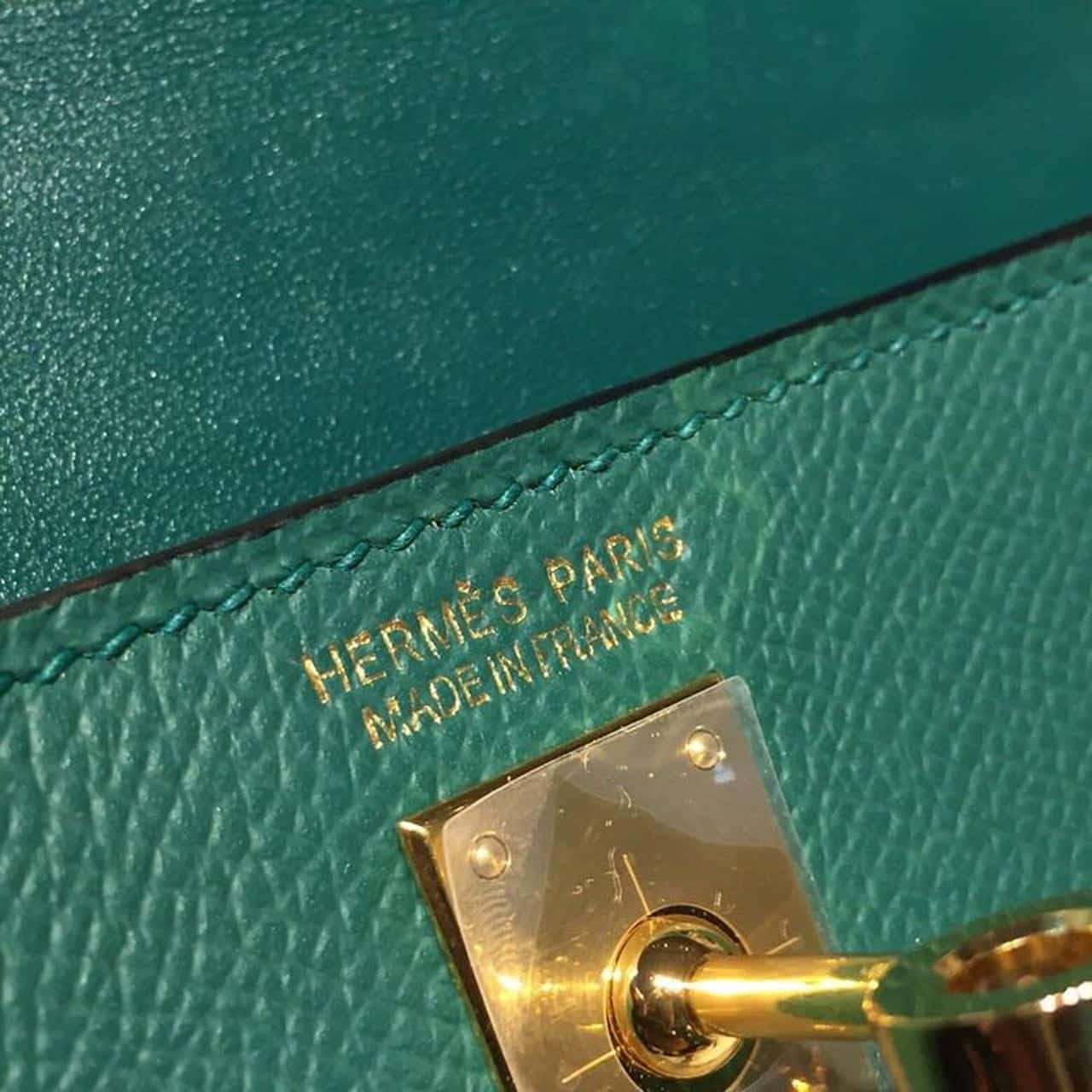 1:1 Replica Hermes Mini Kelly 20 Sellier Epsom Green Bag For Women, Women's Handbags, Shoulder Bags 7.5in/20cm - Image 14