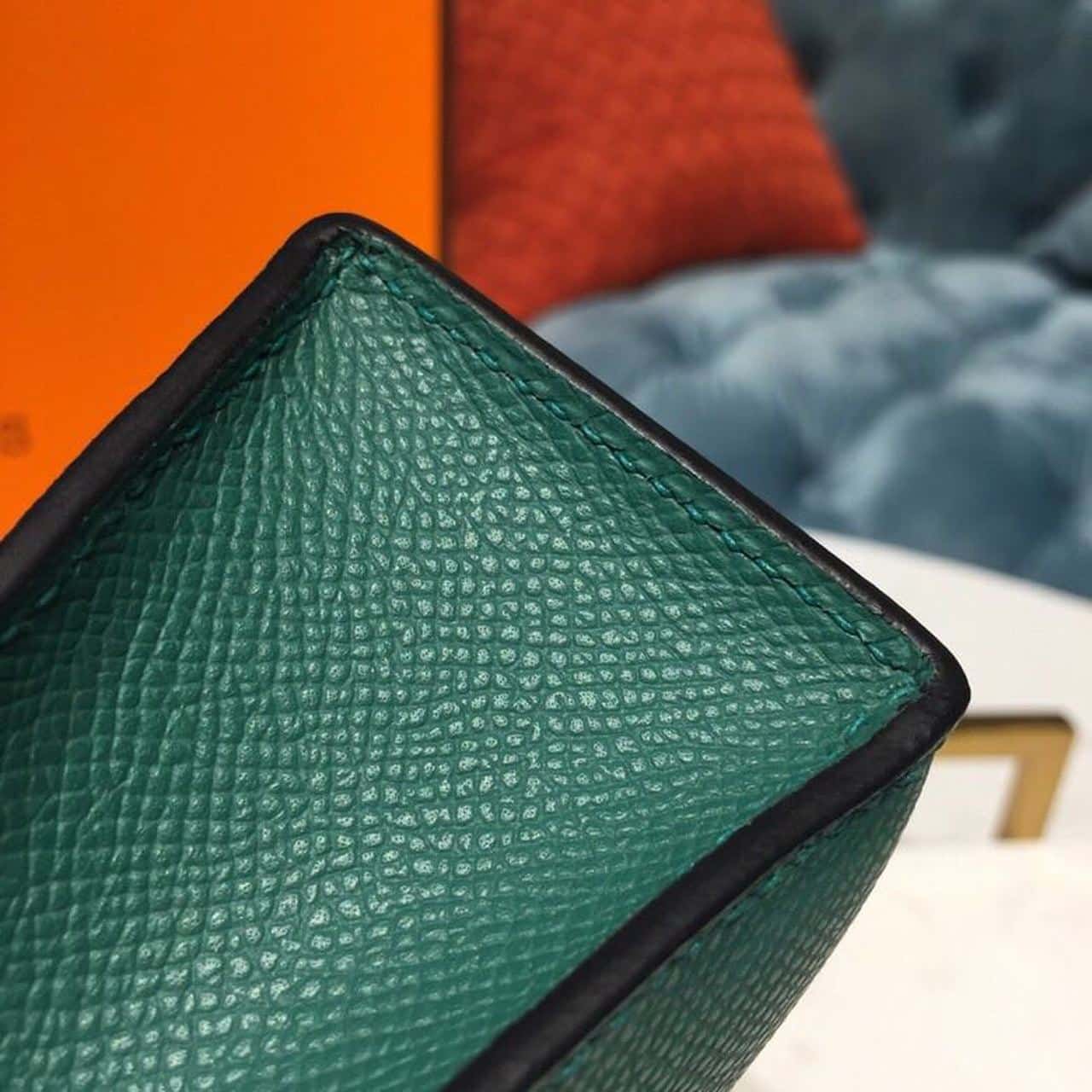 1:1 Replica Hermes Mini Kelly 20 Sellier Epsom Green Bag For Women, Women's Handbags, Shoulder Bags 7.5in/20cm - Image 13