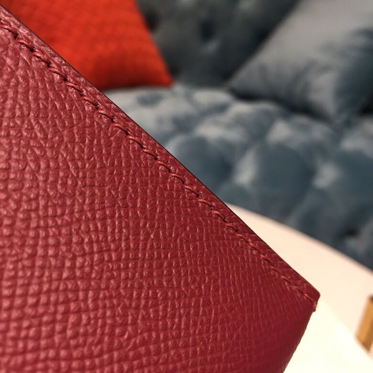 1:1 Replica Hermes Mini Kelly Burgundy For Women Gold Toned Hardware 7.5in/19cm - Image 10