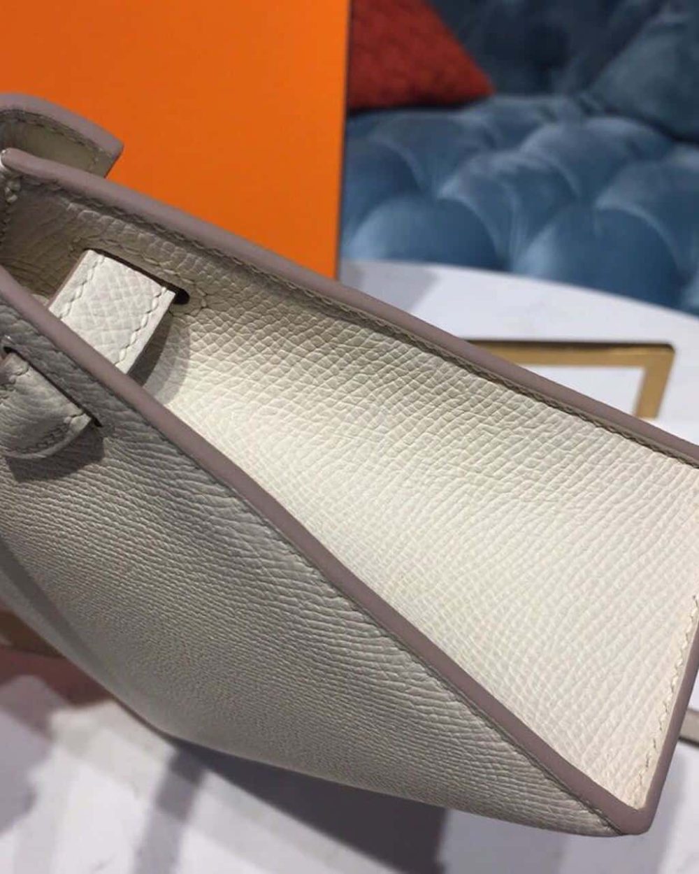 1:1 Replica Hermes Mini Kelly Craie For Women Gold-Toned Hardware 7.5in/19cm