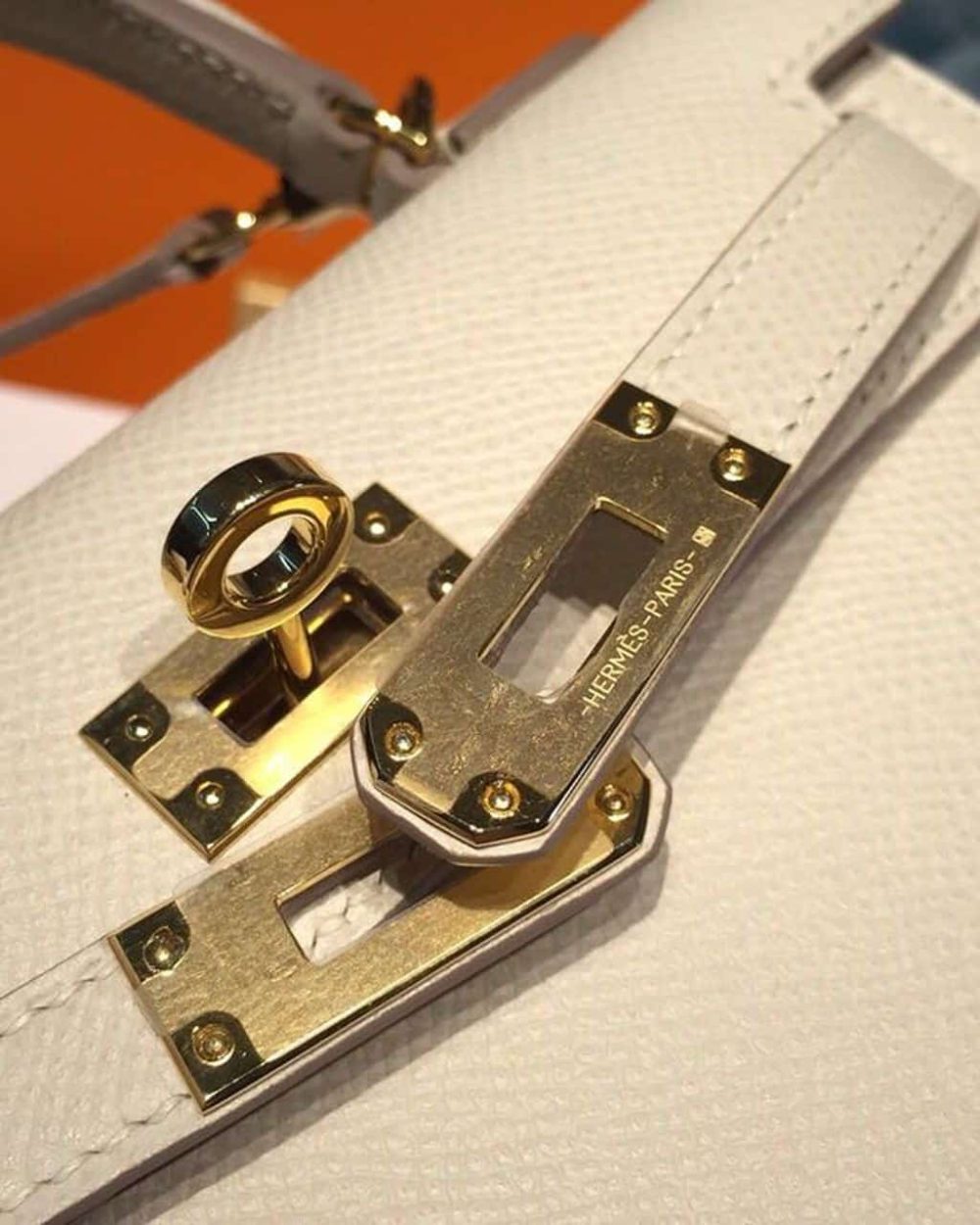 1:1 Replica Hermes Mini Kelly Craie For Women Gold-Toned Hardware 7.5in/19cm