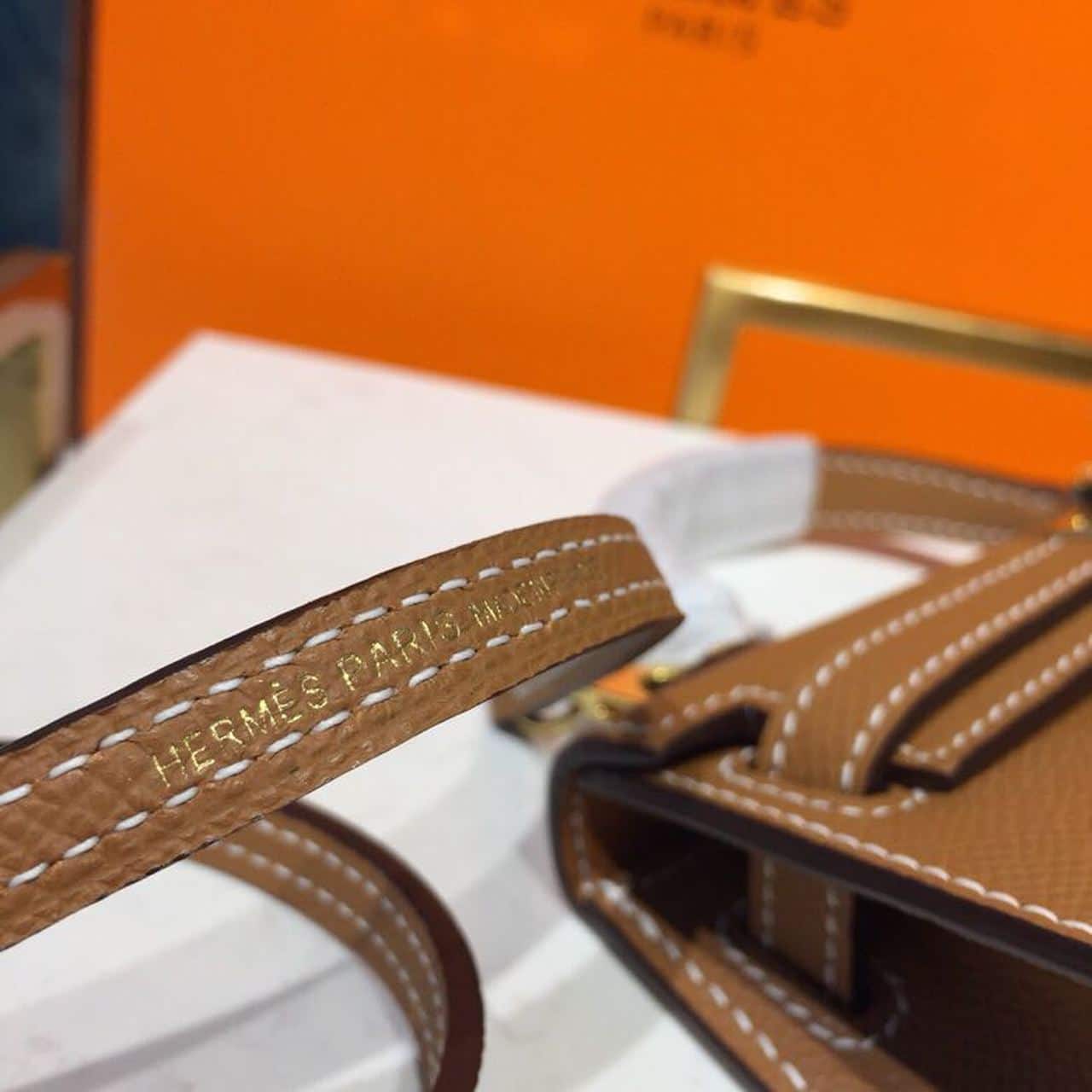 1:1 Replica Hermes Mini Kelly Gold For Women Gold Toned Hardware 7.5in/19cm - Image 9