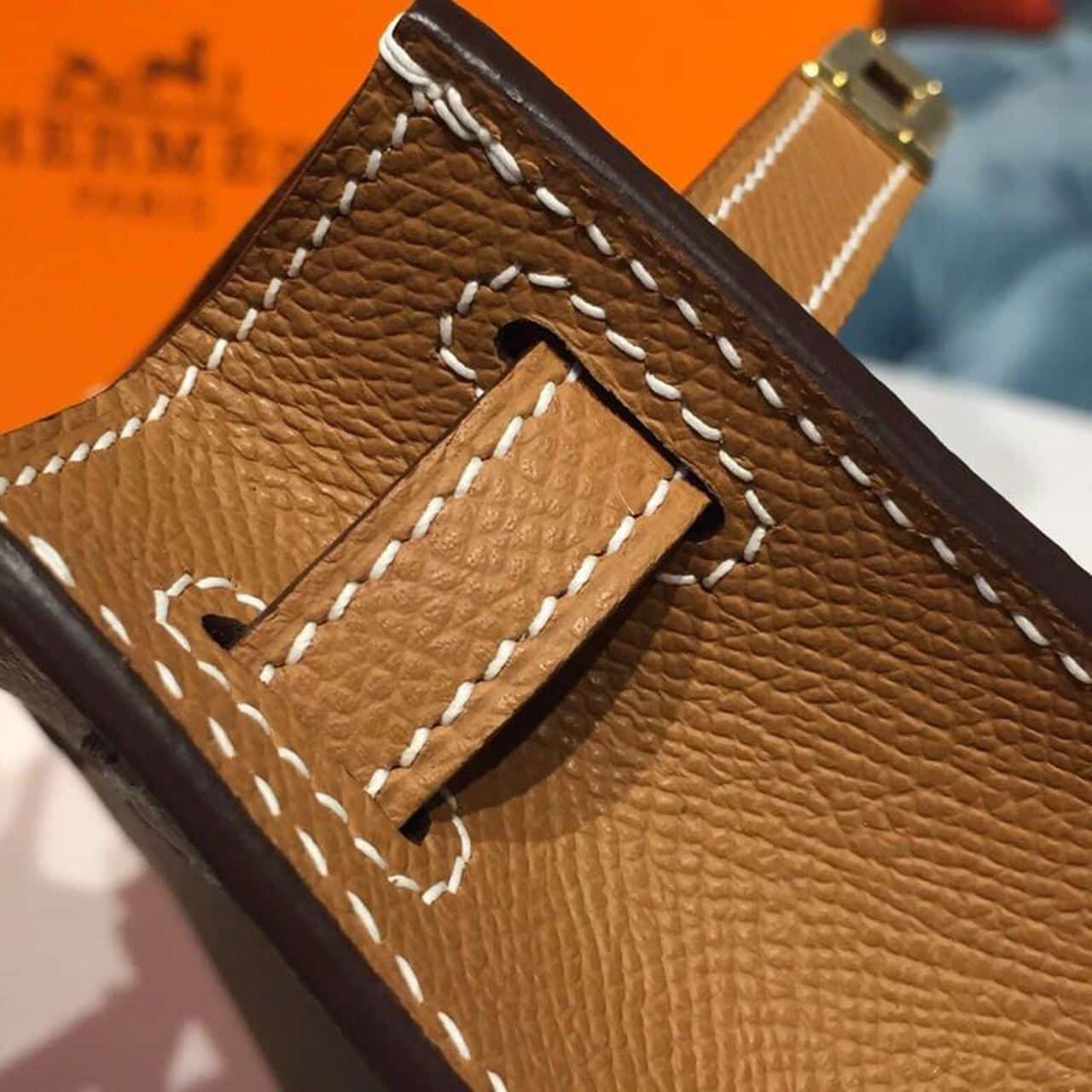 1:1 Replica Hermes Mini Kelly Gold For Women Gold Toned Hardware 7.5in/19cm - Image 12