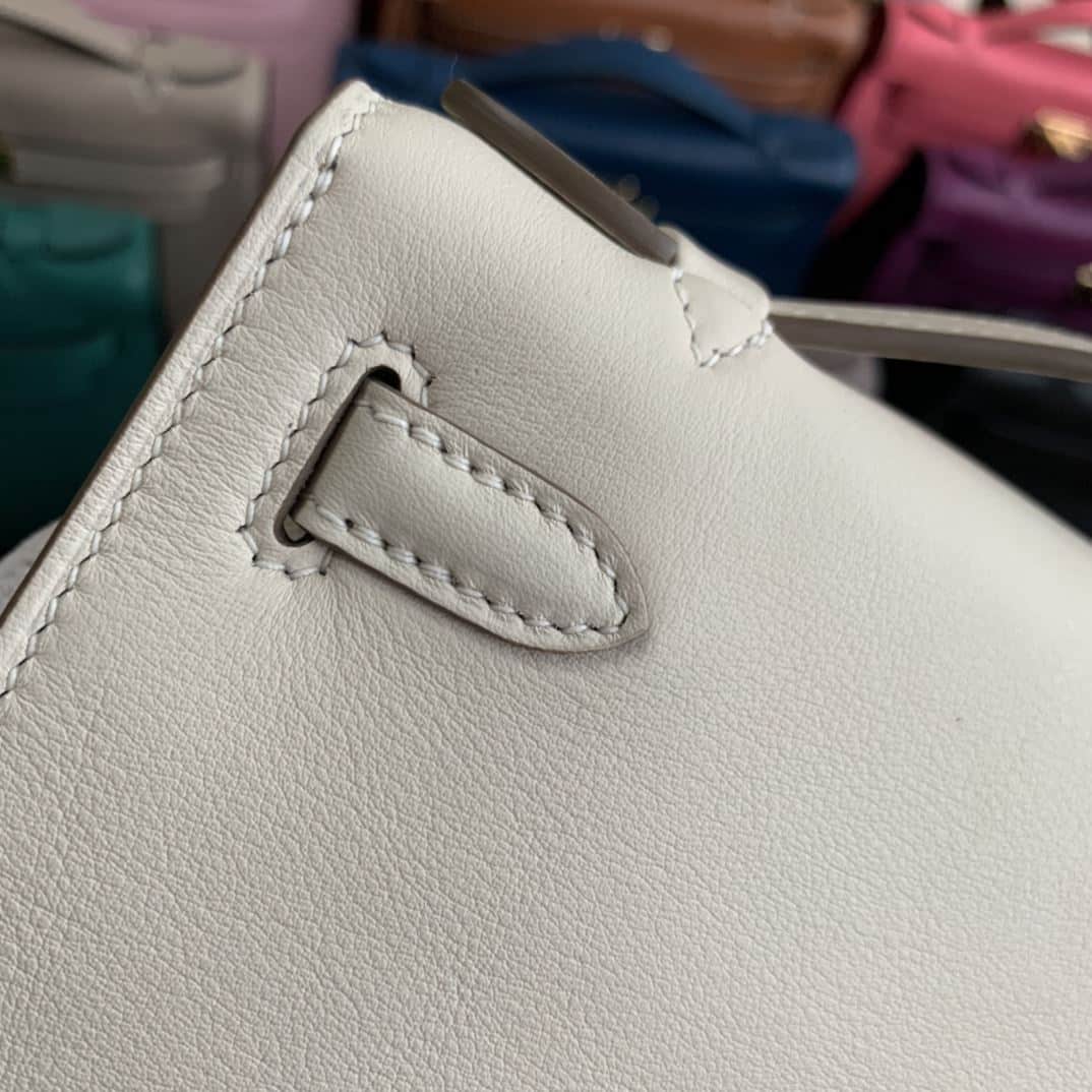 1:1 Replica Hermes Mini Kelly KP Pochette Black/Light Brown/Pink/Yellow/White For Women 22cm / 8.7in - Image 5