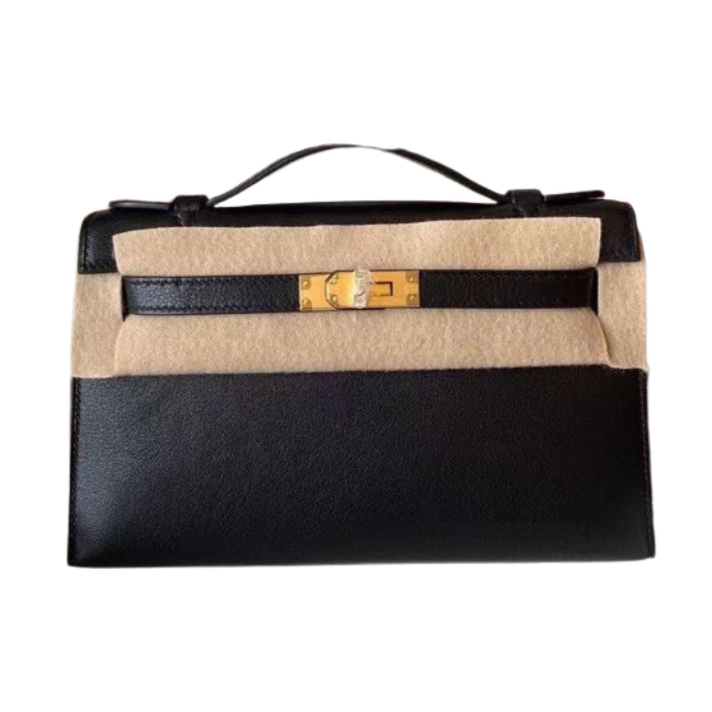 1:1 Replica Hermes Mini Kelly KP Pochette Black/Light Brown/Pink/Yellow/White For Women 22cm / 8.7in