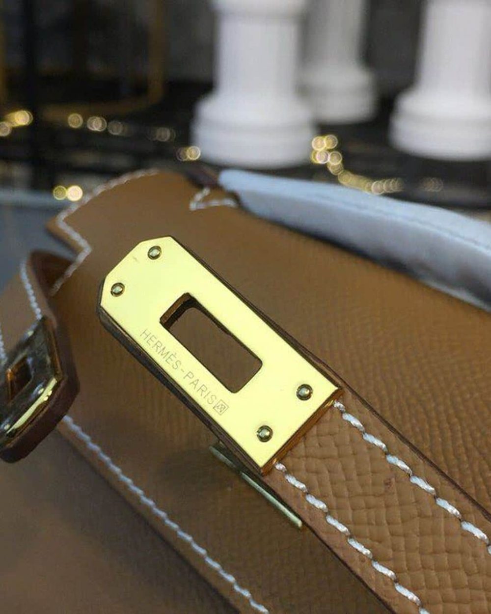 1:1 Replica Hermes Mini Kelly KP Pochette Gold For Women Hermes Mini Kelly KP Pochette Gold For Women Gold Toned Hardware 8.7in/22cm8.7in/22cm