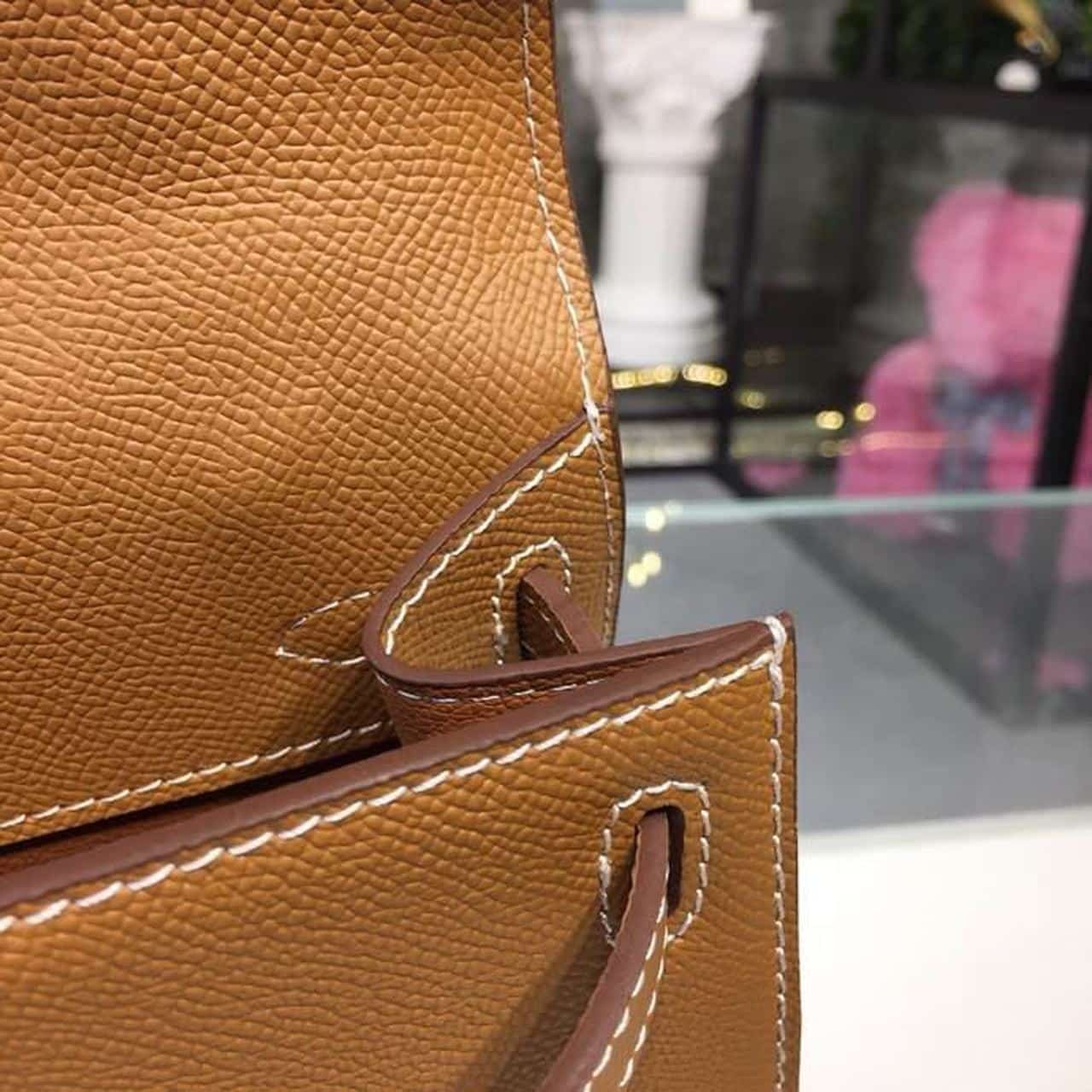 1:1 Replica Hermes Mini Kelly KP Pochette Gold For Women Hermes Mini Kelly KP Pochette Gold For Women Gold Toned Hardware 8.7in/22cm8.7in/22cm - Image 16