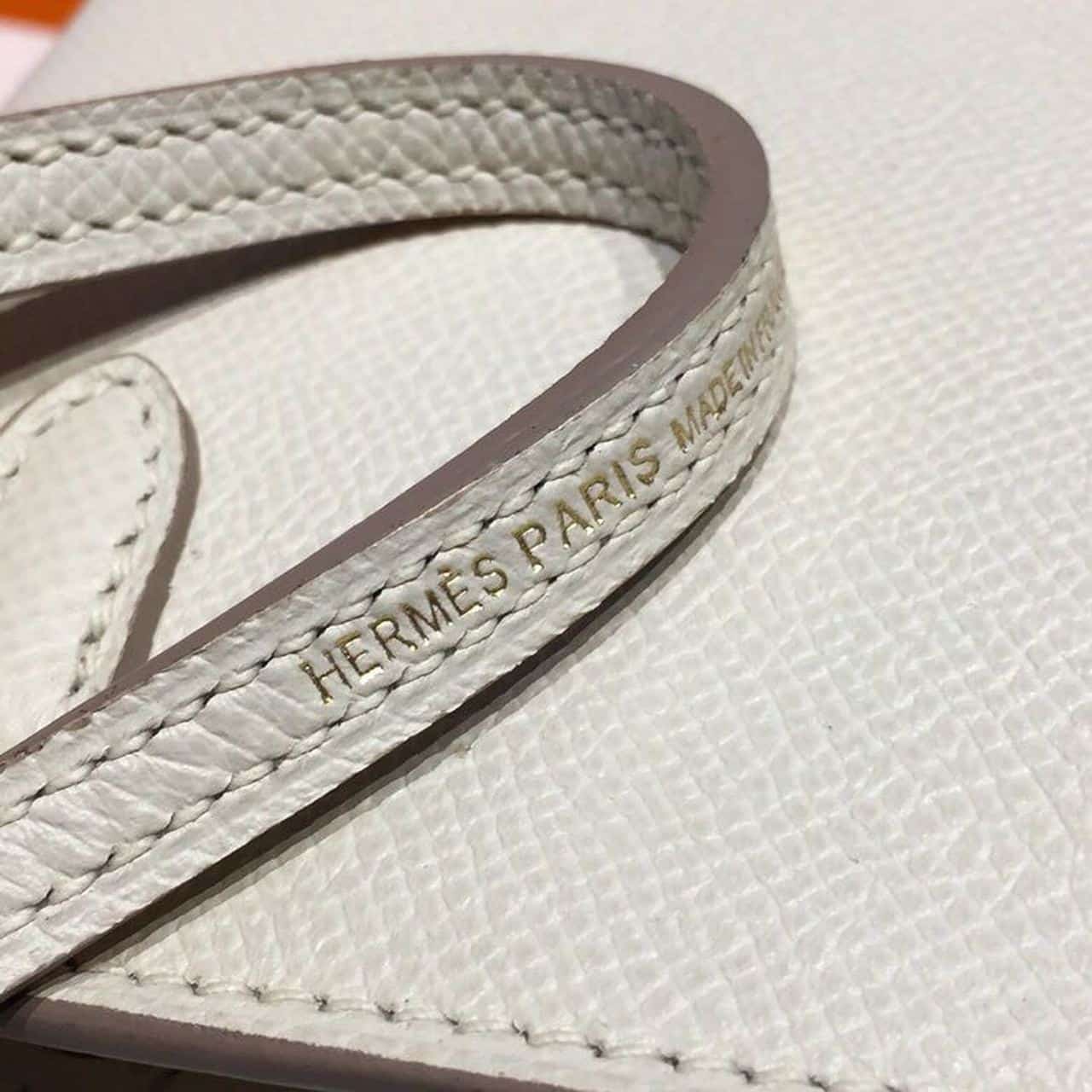 1:1 Replica Hermes Mini Kelly White For Women Gold Toned Hardware 7.5in/19cm - Image 13
