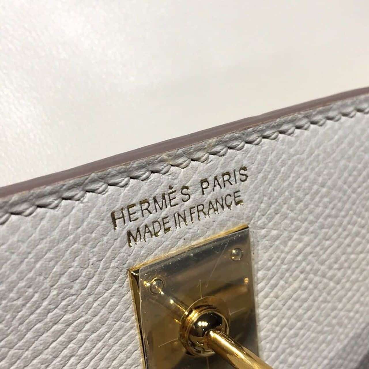 1:1 Replica Hermes Mini Kelly White For Women Gold Toned Hardware 7.5in/19cm - Image 11