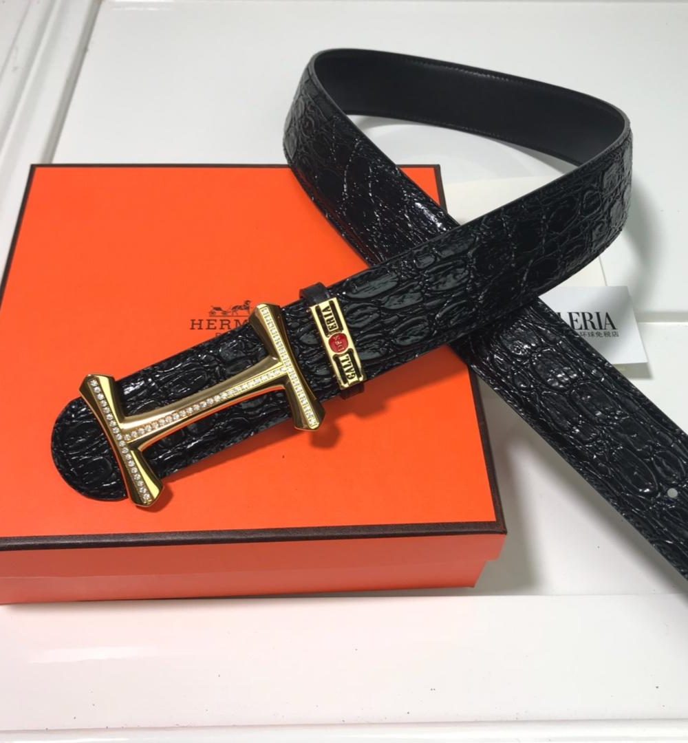 1:1 Replica Hermes Mors H Belt Buckle & Strap Black For Women, Women Belt
