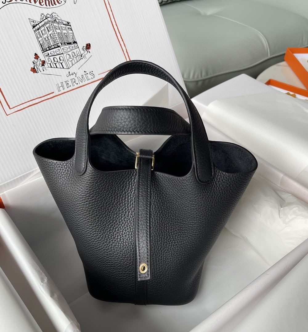 1:1 Replica Hermes Picotin Lock 18 Bag Black For Women, Women's Handbags 7.1in/18cm