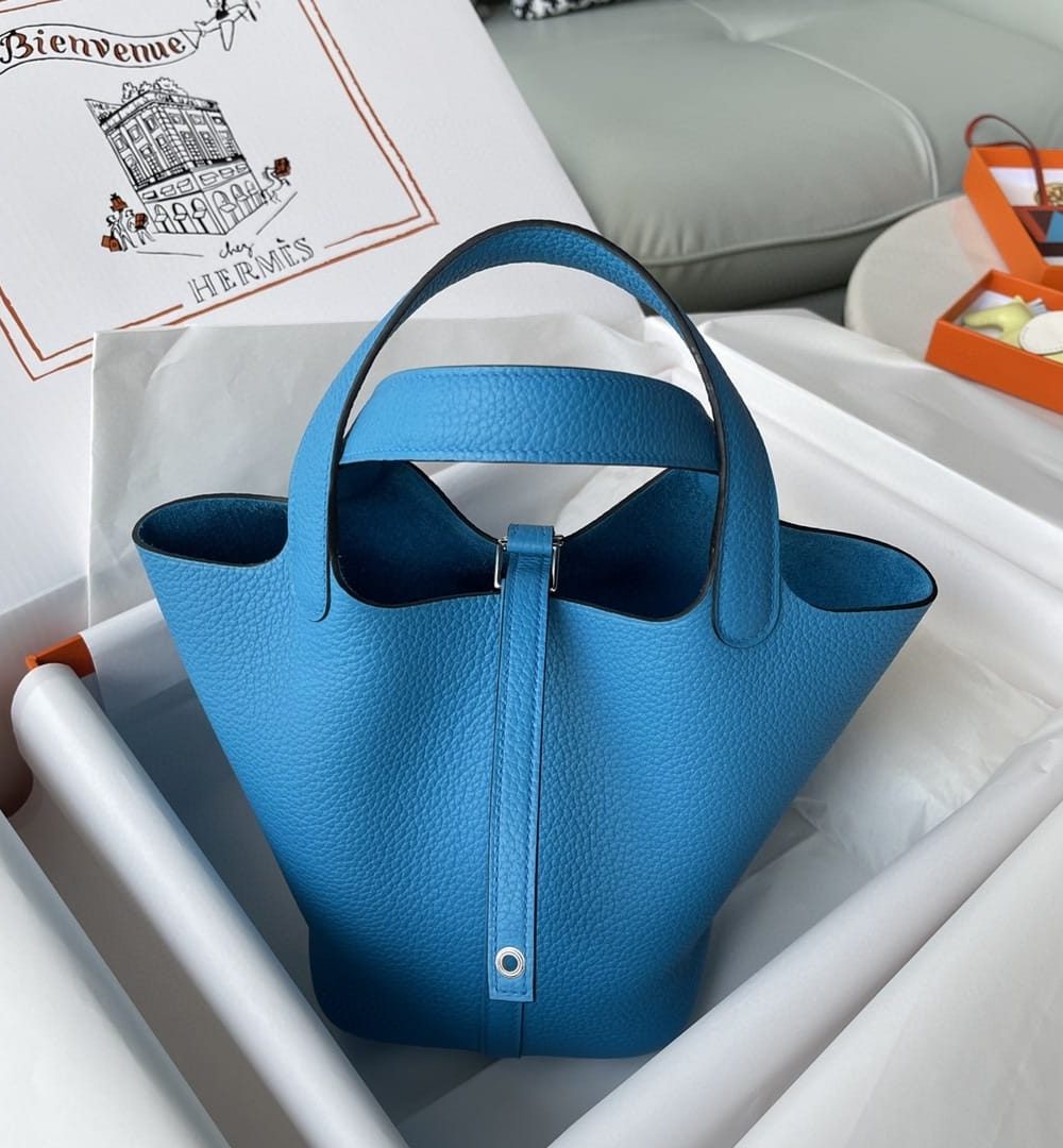 1:1 Replica Hermes Picotin Lock 18 Bag Blue For Women, Women's Handbags 7.1in/18cm