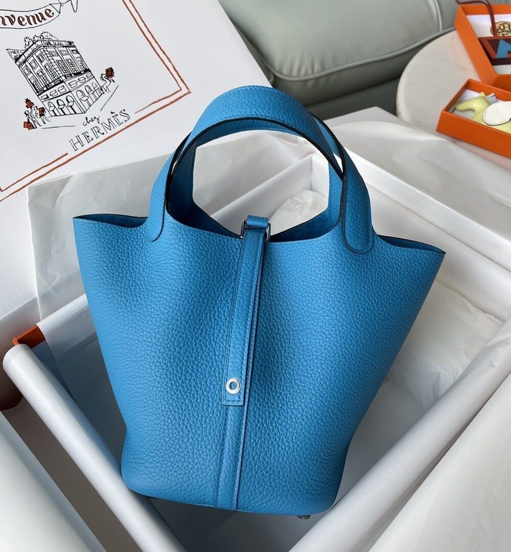 1:1 Replica Hermes Picotin Lock 18 Bag Blue For Women, Women's Handbags 7.1in/18cm