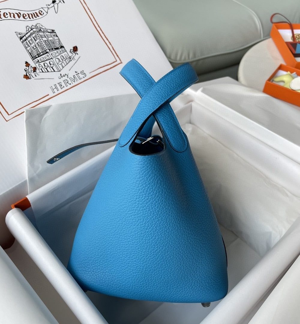 1:1 Replica Hermes Picotin Lock 18 Bag Blue For Women, Women's Handbags 7.1in/18cm