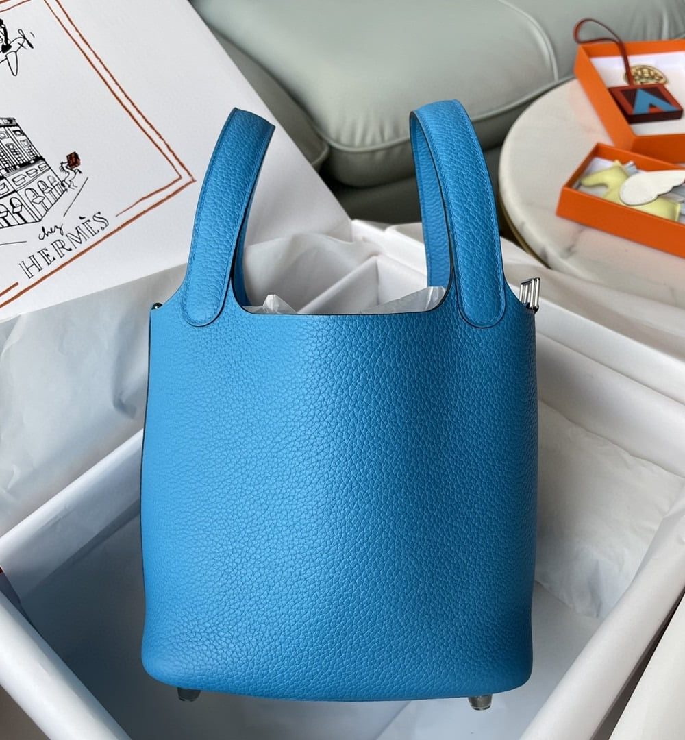 1:1 Replica Hermes Picotin Lock 18 Bag Blue For Women, Women's Handbags 7.1in/18cm