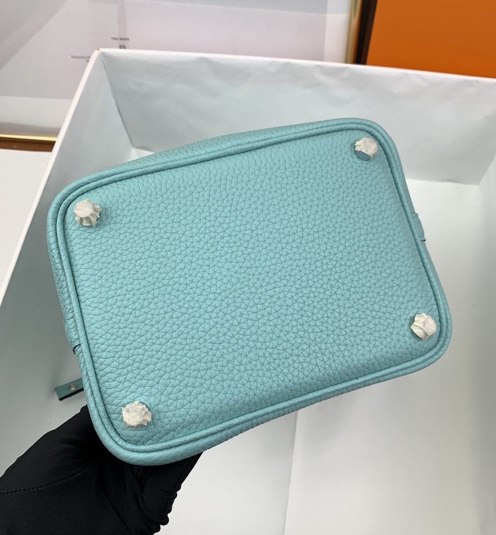 1:1 Replica Hermes Picotin Lock 18 Bag Light Blue With Silver-Toned Hardware For Women, Women's Handbags 7.1in/18cm