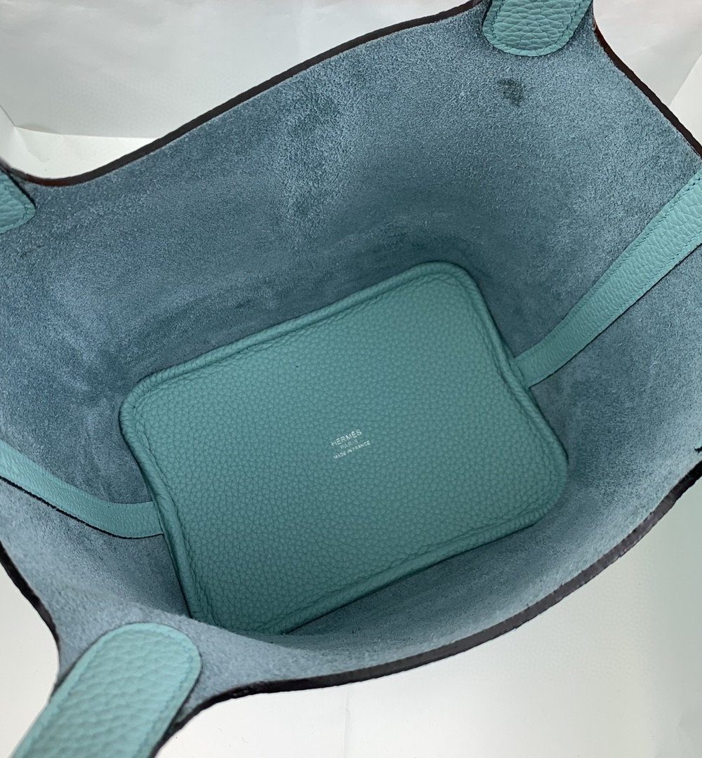 1:1 Replica Hermes Picotin Lock 18 Bag Light Blue With Silver-Toned Hardware For Women, Women's Handbags 7.1in/18cm