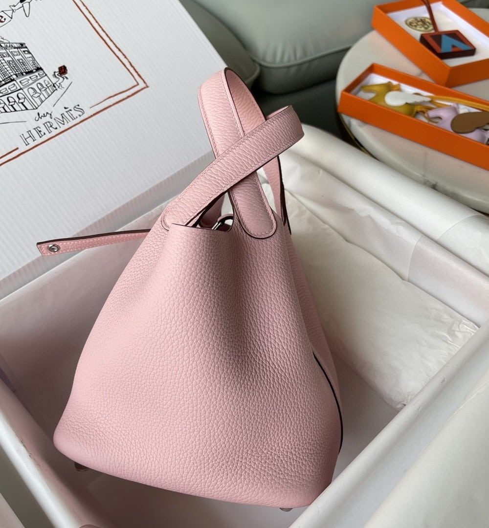 1:1 Replica Hermes Picotin Lock 18 Bag Light Pink For Women, Women's Handbags 7.1in/18cm