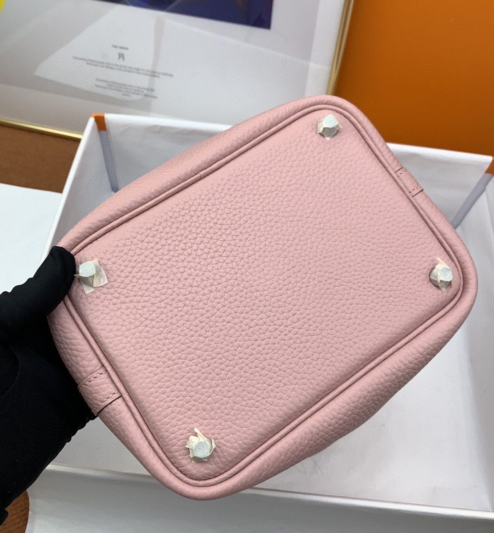 1:1 Replica Hermes Picotin Lock 18 Bag Light Pink With Silver-Toned Hardware For Women, Women's Handbags 7.1in/18cm