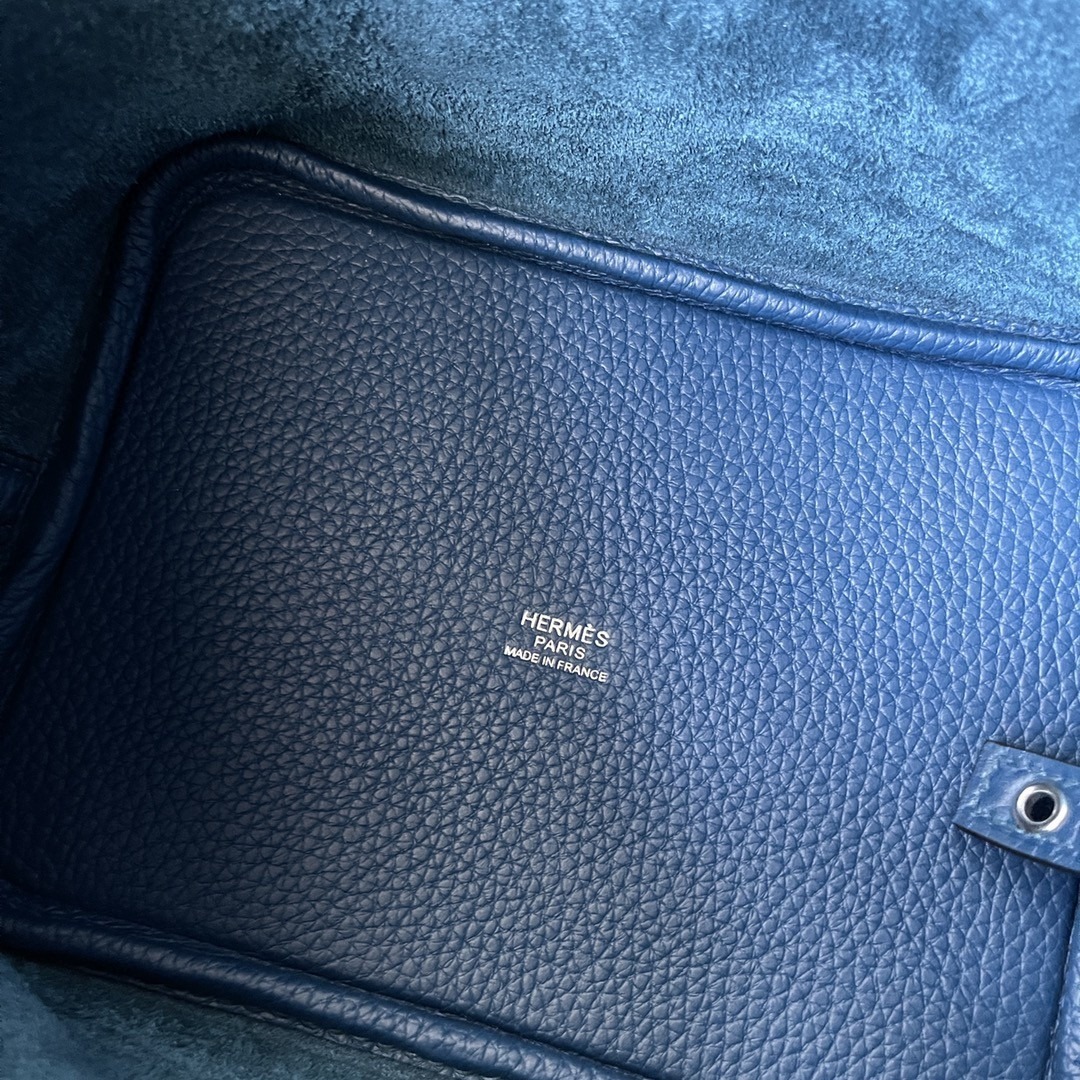 1:1 Replica Hermes Picotin Lock 18 Bag Navy Blue For Women, Women's Handbags 7.1in/18cm - Image 7