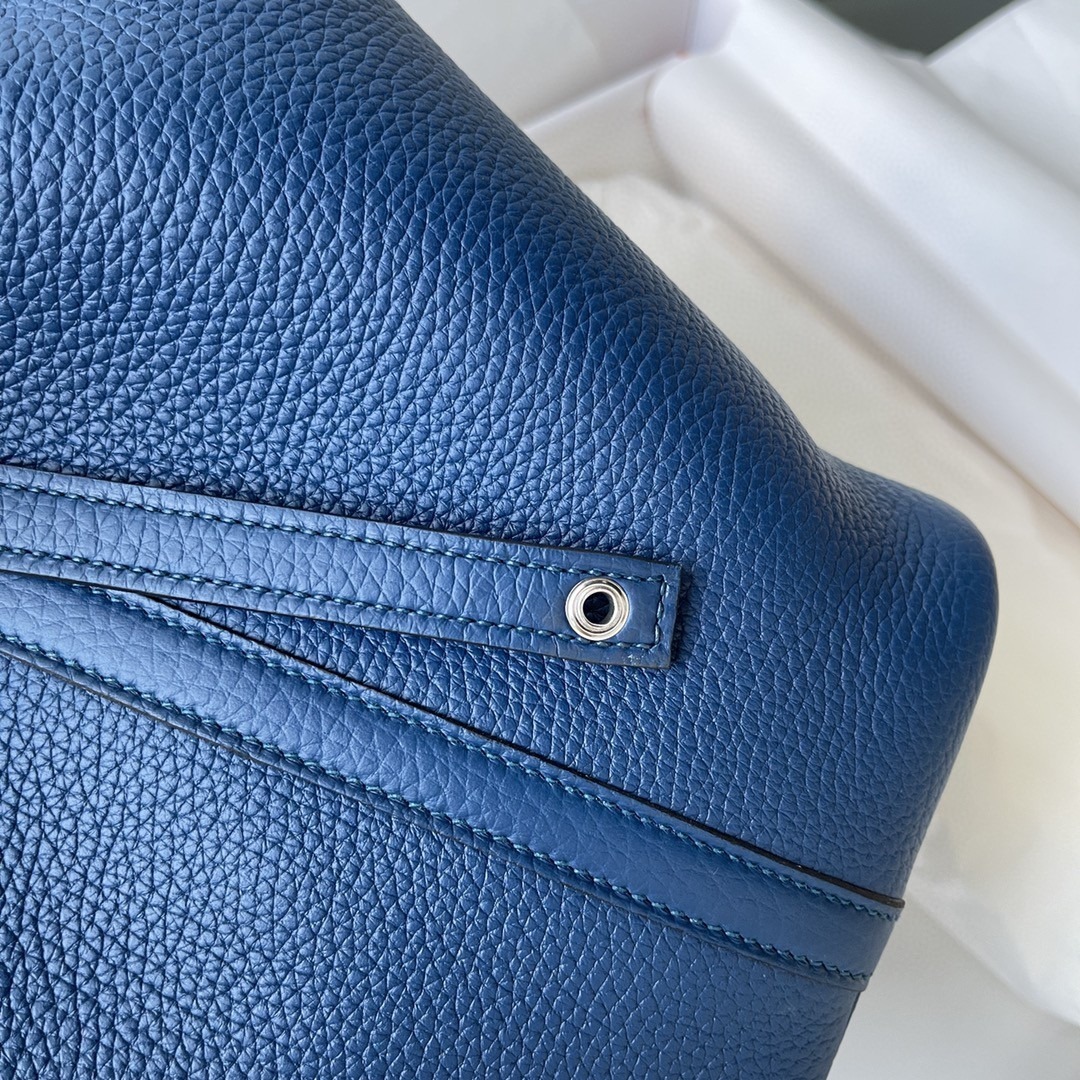 1:1 Replica Hermes Picotin Lock 18 Bag Navy Blue For Women, Women's Handbags 7.1in/18cm - Image 6