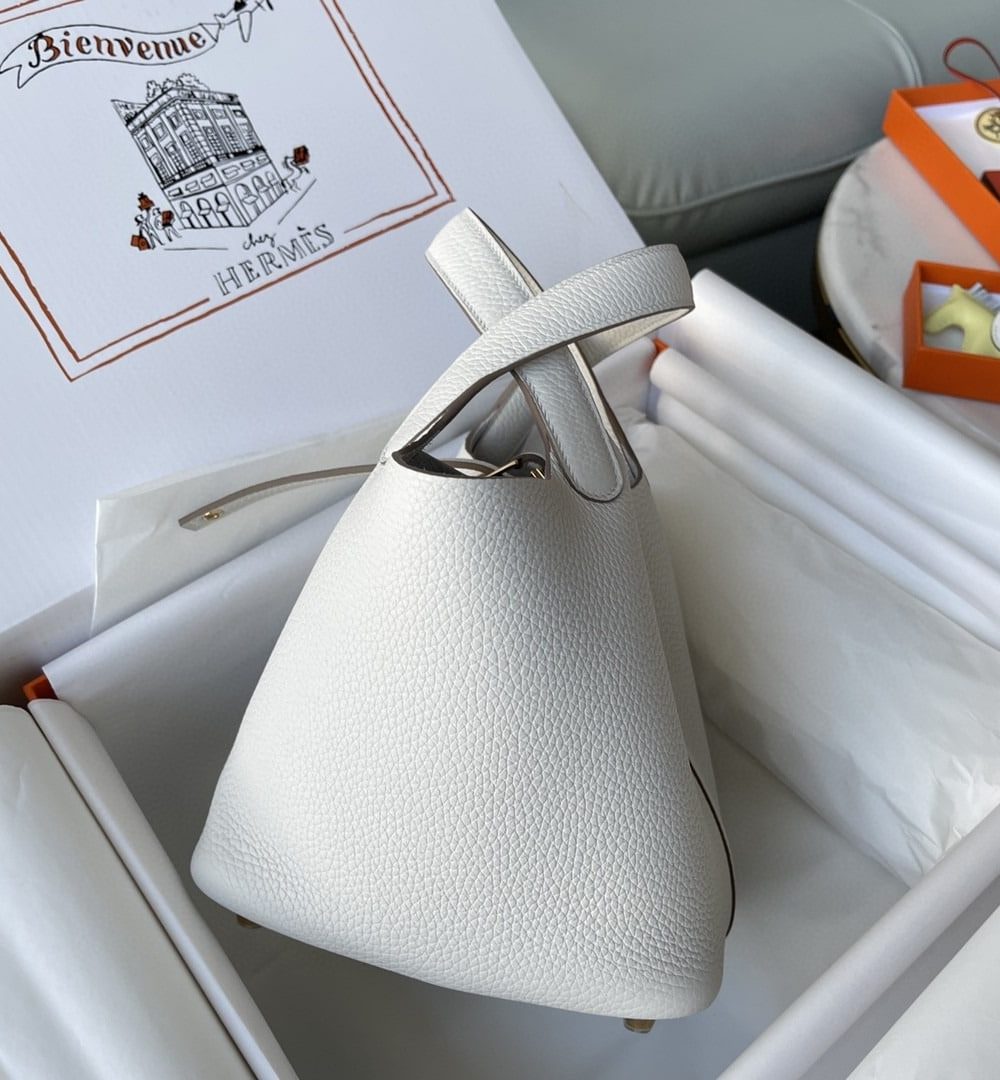 1:1 Replica Hermes Picotin Lock 18 Bag White For Women, Women's Handbags 7.1in/18cm