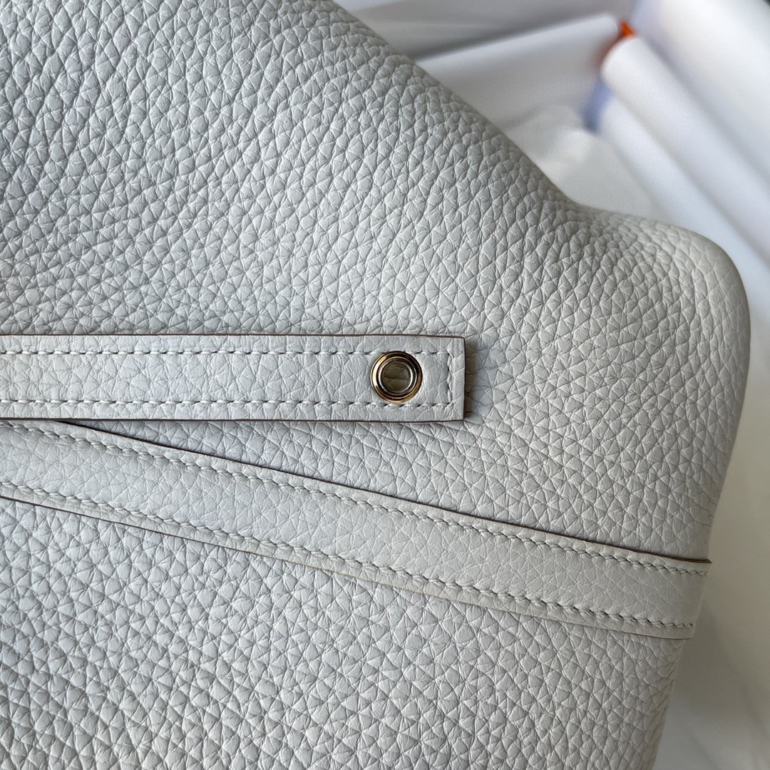 1:1 Replica Hermes Picotin Lock 18 Bag White For Women, Women's Handbags 7.1in/18cm - Image 3