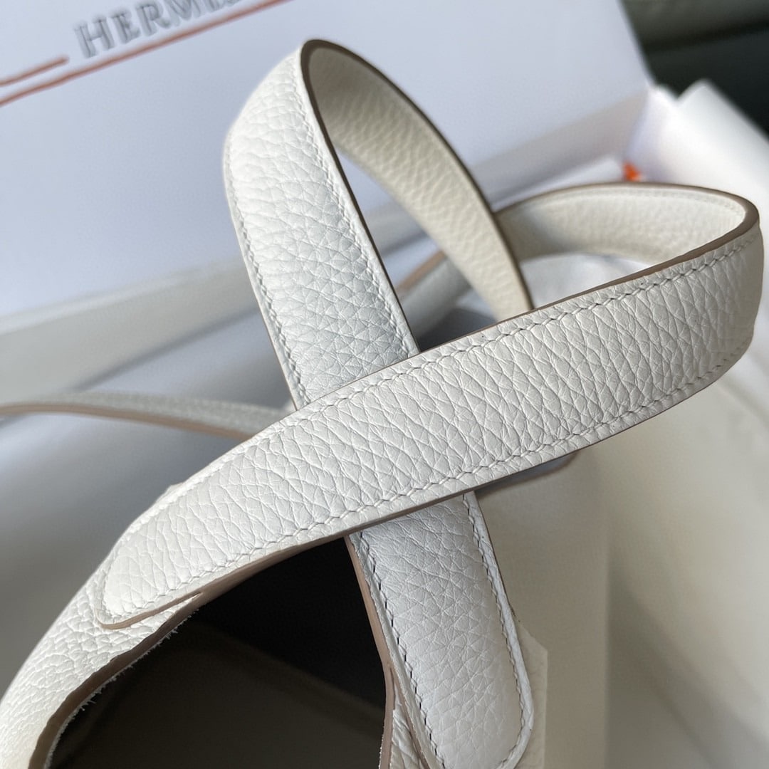 1:1 Replica Hermes Picotin Lock 18 Bag White For Women, Women's Handbags 7.1in/18cm - Image 5