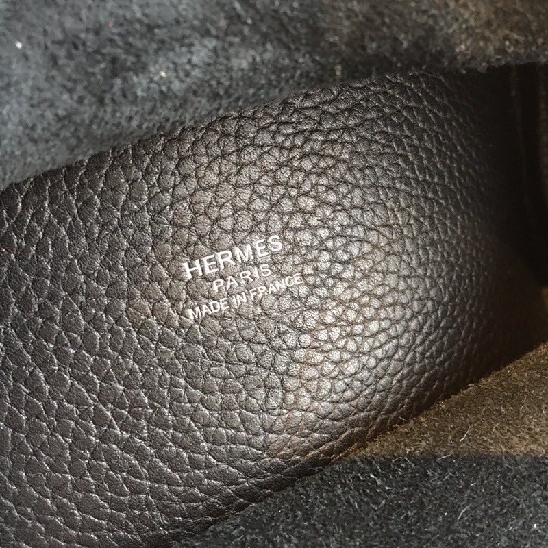 1:1 Replica Hermes Picotin Lock 18 Black Clemence Palladium Hardware For Women 7.5in/19cm - Image 7
