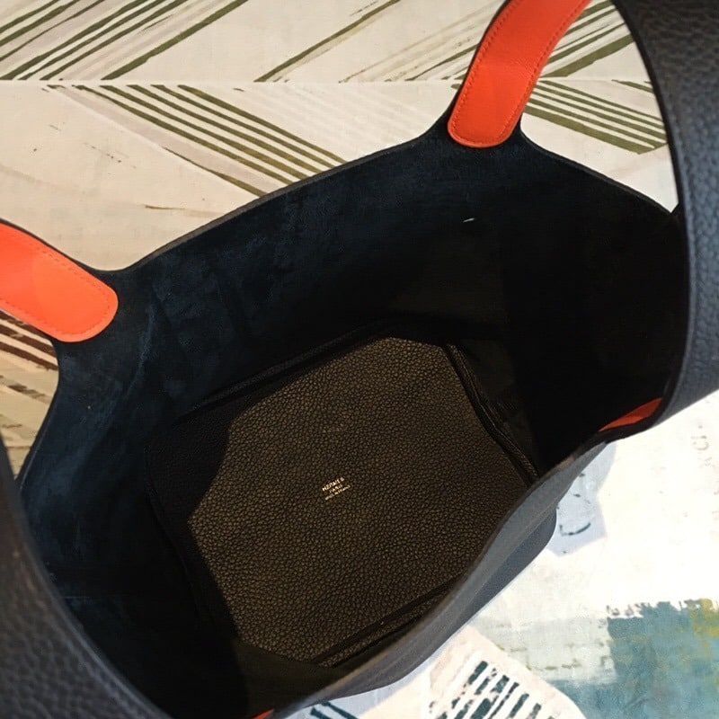 1:1 Replica Hermes Picotin Lock 18 Black Clemence Palladium Hardware For Women 7.5in/19cm - Image 8