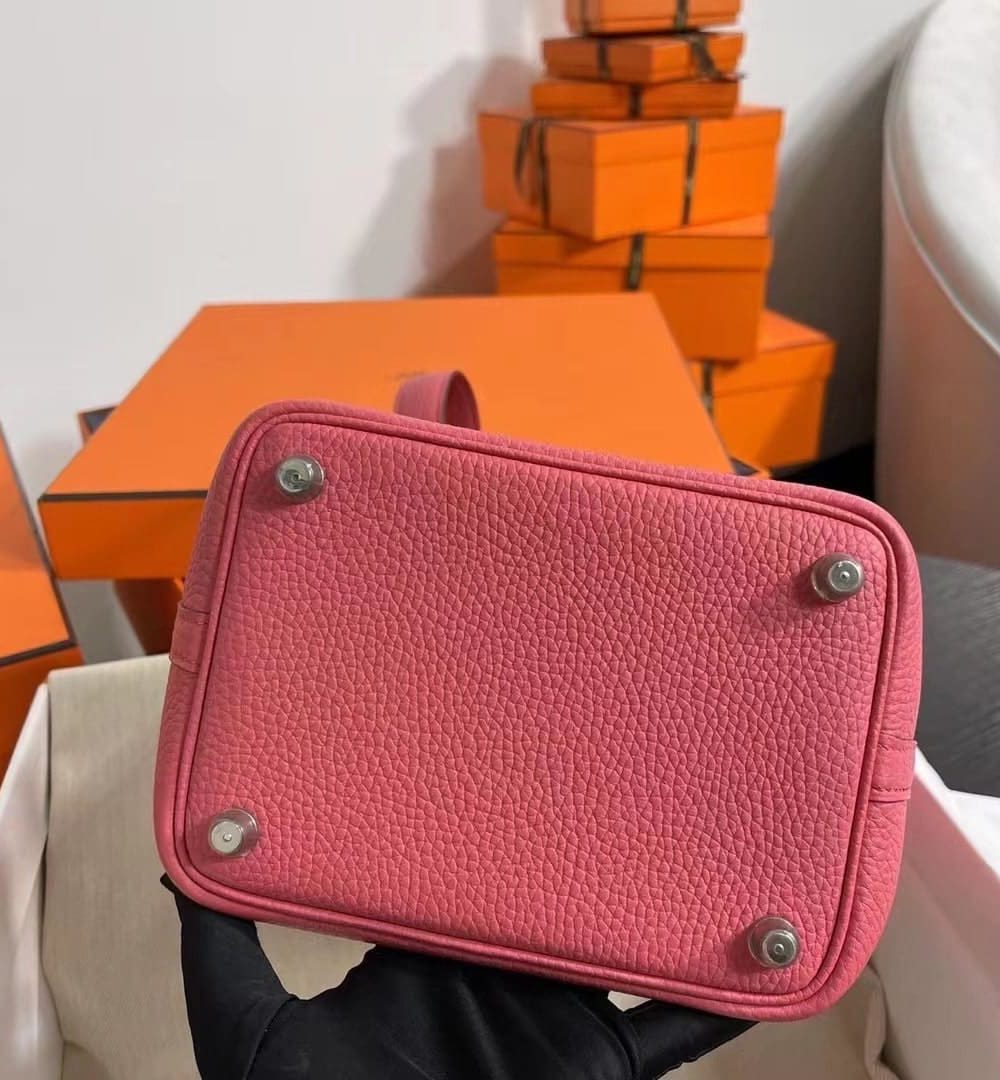 1:1 Replica Hermes Picotin Lock 18 Lime Clemence Yellow/Green/Red/Blue/Light Green/Light Purple/Pink For Women 19cm / 7.5in