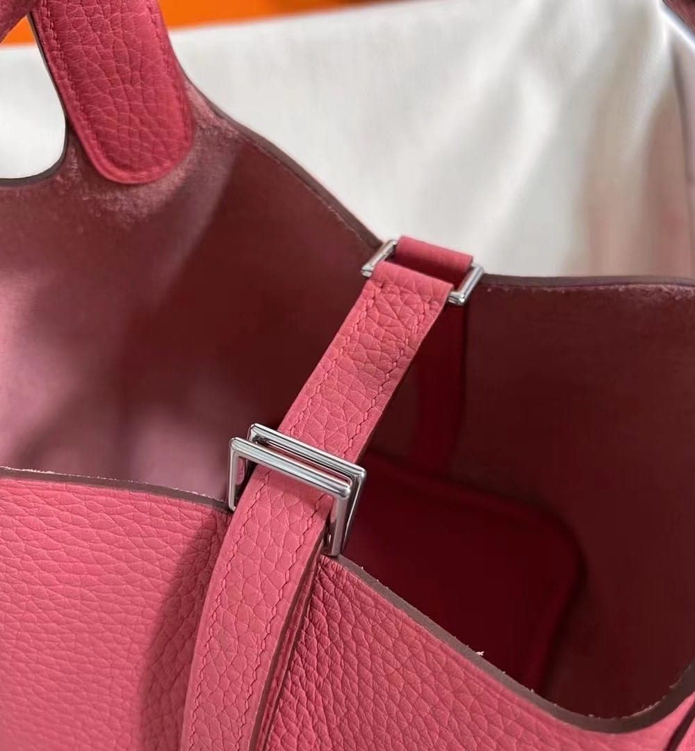 1:1 Replica Hermes Picotin Lock 18 Lime Clemence Yellow/Green/Red/Blue/Light Green/Light Purple/Pink For Women 19cm / 7.5in