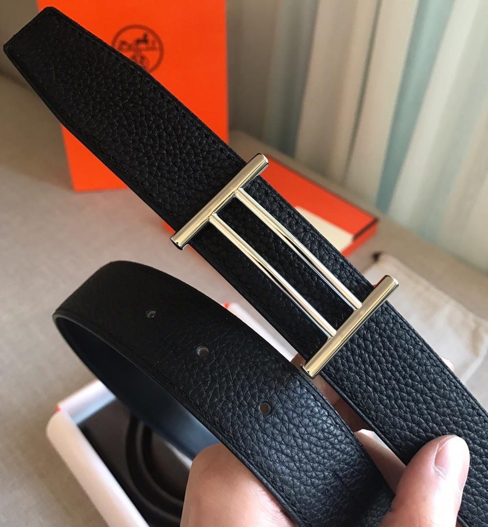 1:1 Replica Hermes Rider Belt Buckle & Reversible Strap Black For Women, Women Belt