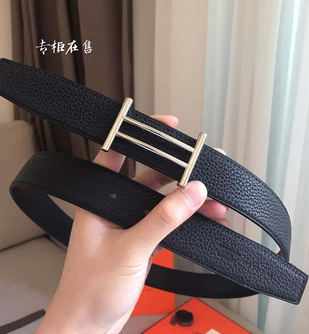 1:1 Replica Hermes Rider Belt Buckle & Reversible Strap Black For Women, Women Belt