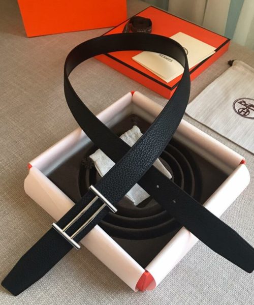 1:1 Replica Hermes Rider Belt Buckle & Reversible Strap Black For Women, Women Belt