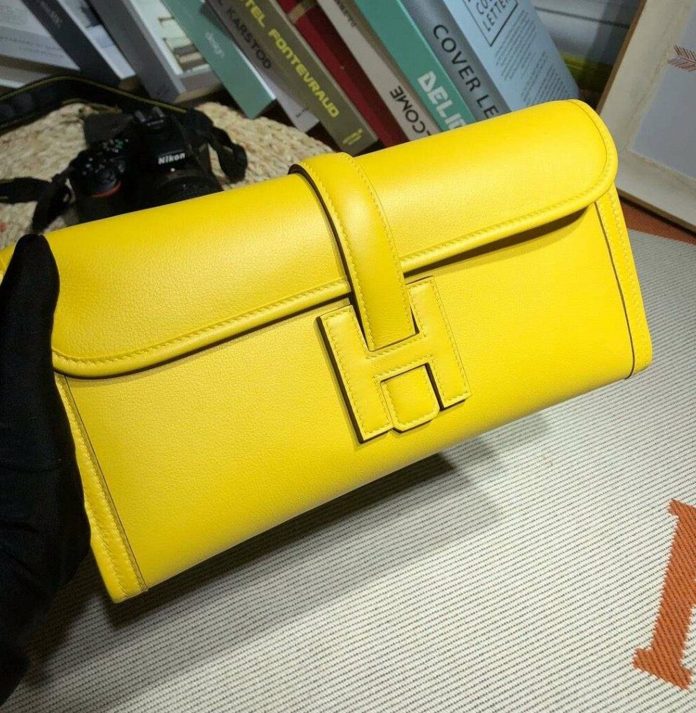 1:1 Replica Jige Elan 29 Clutch Wallet Yellow/Black/White/Green Khaki/Pink 29cm/11.4in