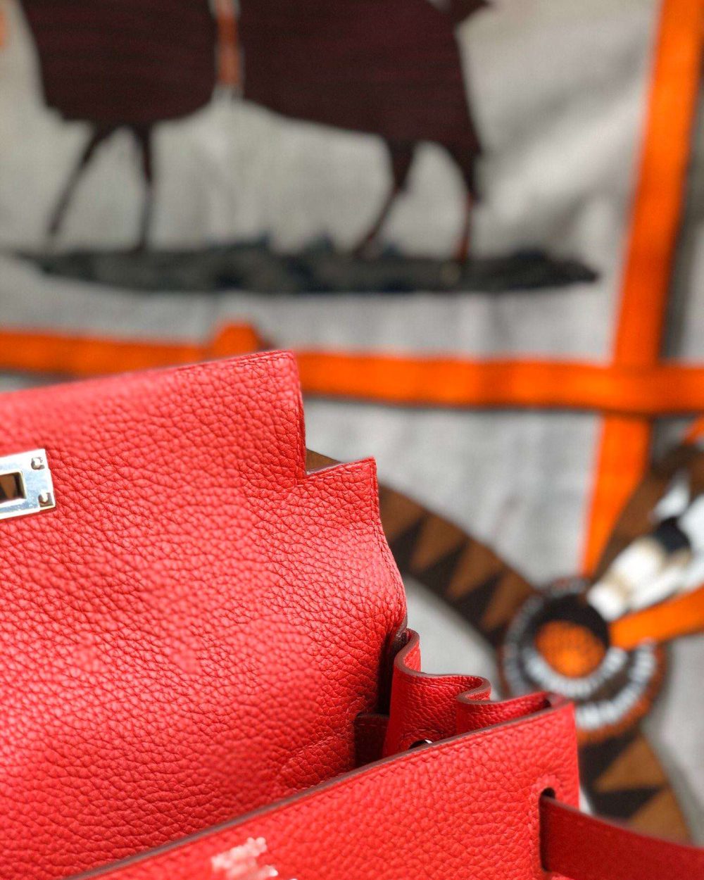 1:1 Replica Kelly Danse II Bag Swift Yellow/Black/Brown/Pink/Red For Women 22cm / 8.7in